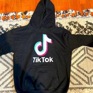 Tik Tok Black Hoodie Girls/Boys Size L